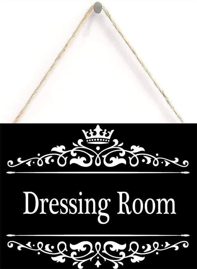 Henntile Dressing Room Sign - Decorative Wood Sign Home Decor,Wall Art，6 inch by 12 inch Hanging Sign - Image 1