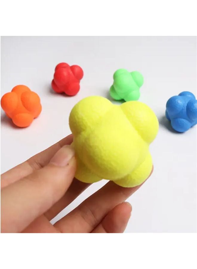Yellow Reflex Hexagonal Reaction Ball For Agility Tennis Fitness Training Sports - Image 5