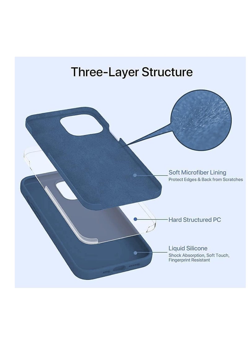 Silicone & Microfiber Lining Case for Apple iPhone 13 Pro Max 6.7in - Image 3