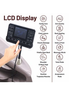 ZEITAKU Zeitaku ANSHIN Massage Chair Recliner Full Body Massage with 18 Fixed Rollers & 16 Auto Programs, Zero Gravity, Back Heat Therapy, Foot Massage, BT Speakers, LCD Display & Voice Control  - Image 5