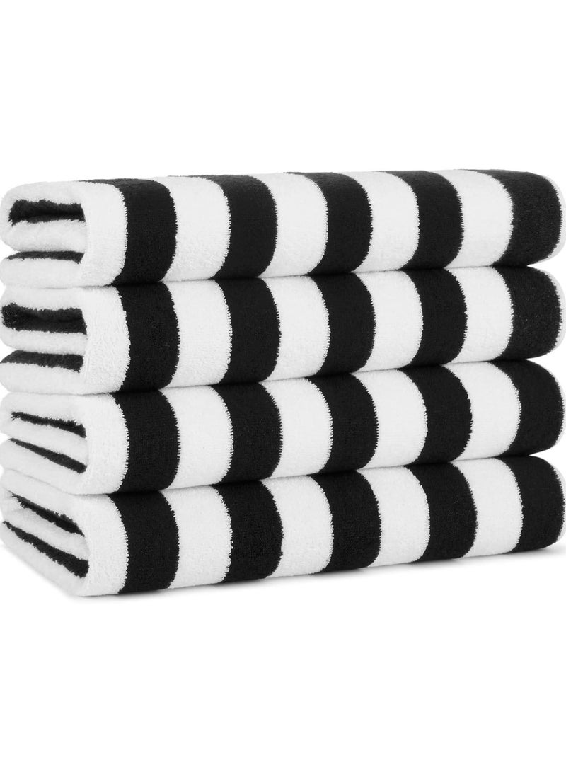 SIGNOOLA Signoola Two Beach towel 70 x 180 cm Black Stripes, 100% cotton.  - Image 1