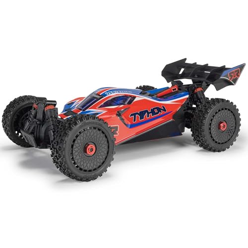 ARRMA سيارة آرما RC 18 تايفون 4X4 RTR بوجي حمراء (البطارية والشاحن غير متضمنين) ARA4206V4T3 - Image 1