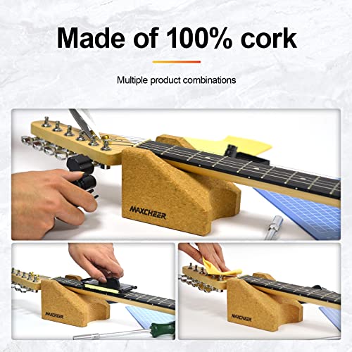 MAXCHEER Guitar Neck Rest, Brown Cork Guitar Neck Cradle Support Pillow, Suitable for Acoustic, Electric Guitars, Ukuleles, Violins, Banjos, Bass, Mandolin - Image 3