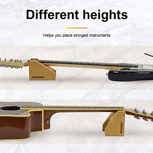 MAXCHEER Guitar Neck Rest, Brown Cork Guitar Neck Cradle Support Pillow, Suitable for Acoustic, Electric Guitars, Ukuleles, Violins, Banjos, Bass, Mandolin - Image 4