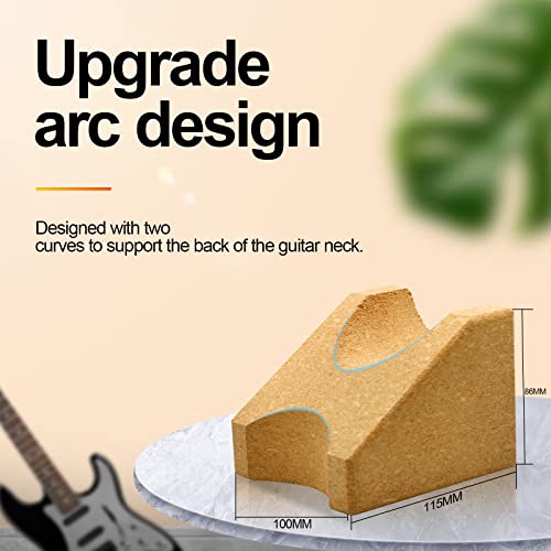 MAXCHEER Guitar Neck Rest, Brown Cork Guitar Neck Cradle Support Pillow, Suitable for Acoustic, Electric Guitars, Ukuleles, Violins, Banjos, Bass, Mandolin - Image 2
