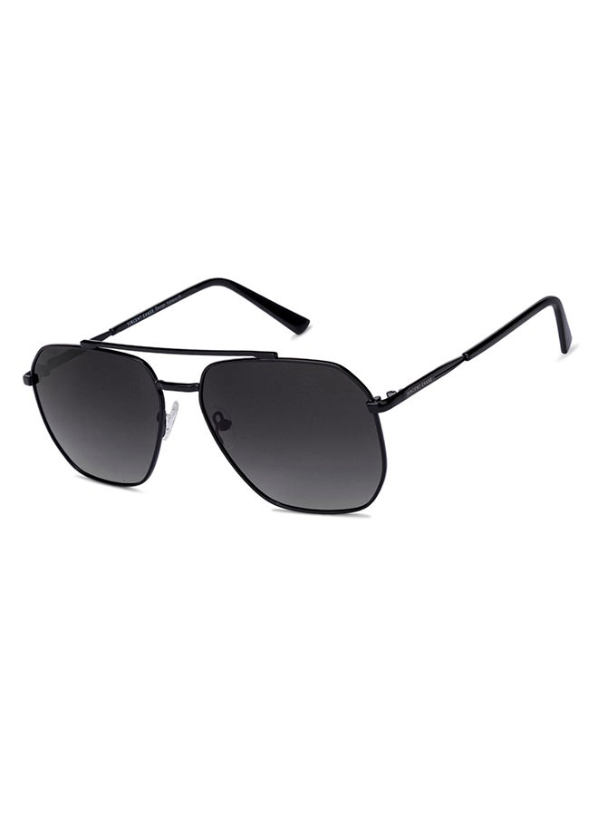 VINCENT CHASE Unisex Vintage Full Rim Square Polarized & UV Protected Sunglasses For Men & Women VC S12593/P - 58mm - Black - Image 2