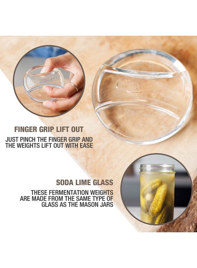 Masontops Masontops Pickle Pebble Glass Infinity Weights for Fermenting - Pickling Weight Set - Small/Regular Mouth Mason Jar Fermentation  - Image 4