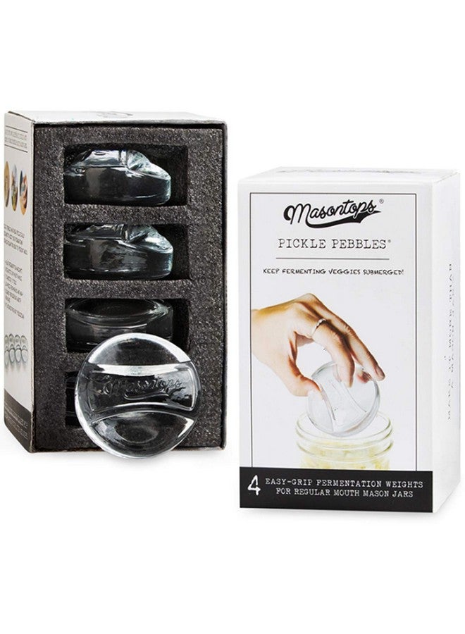 Masontops Masontops Pickle Pebble Glass Infinity Weights for Fermenting - Pickling Weight Set - Small/Regular Mouth Mason Jar Fermentation  - Image 1