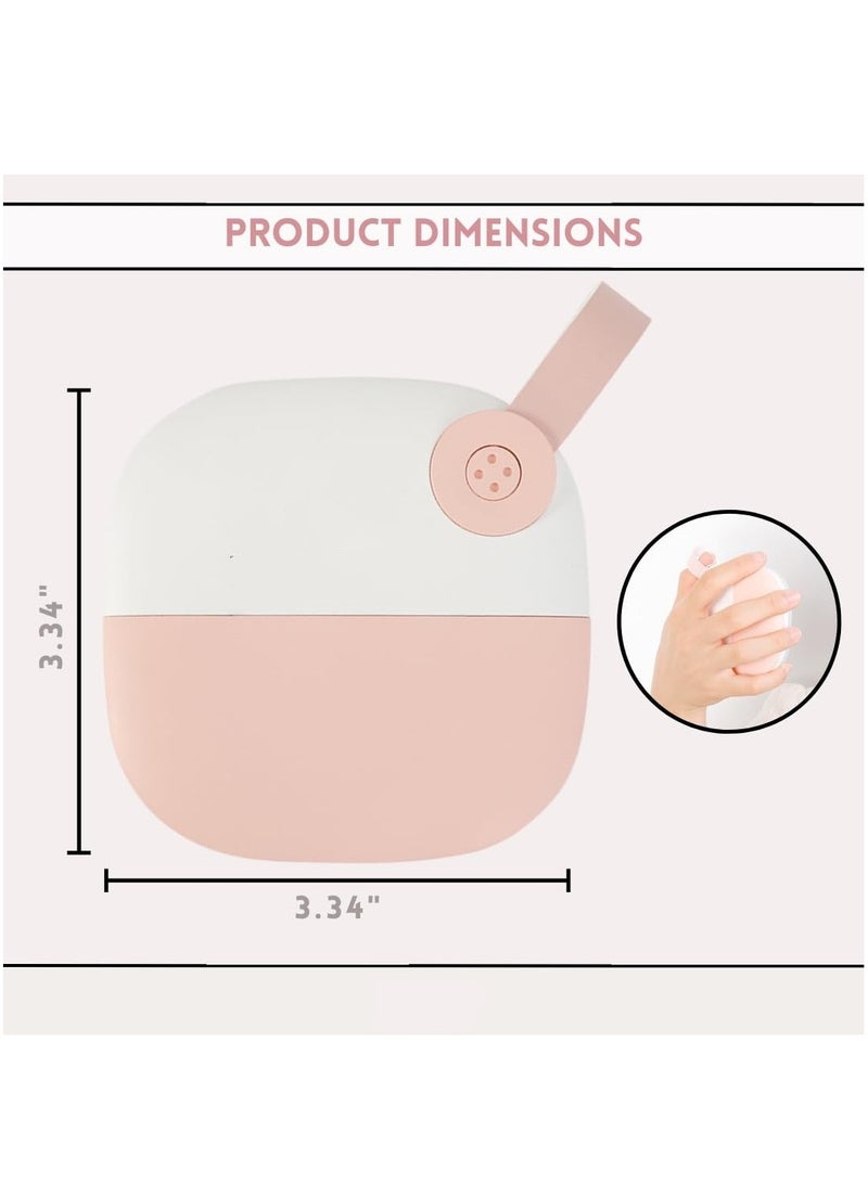 SOLARAE Rechargeable Travel Makeup Mirror with LED Lights, Compact Dimmable Mirror with 3 Light Colors & Adjustable Brightness, Small Portable Vanity Mirror Handheld for Bags - Image 2