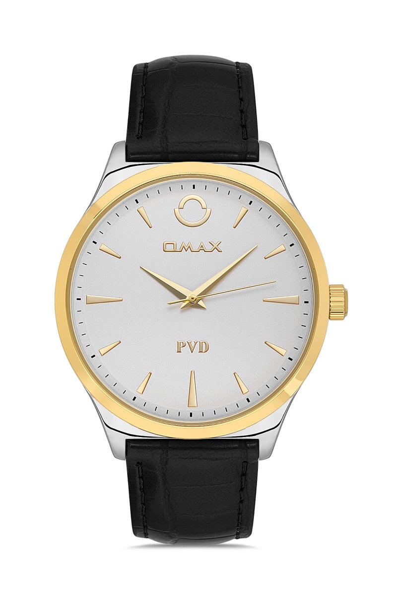 OMAX MEN’S Wrist-Watch | Analog | Leather Strap | Elegant Design - Image 1