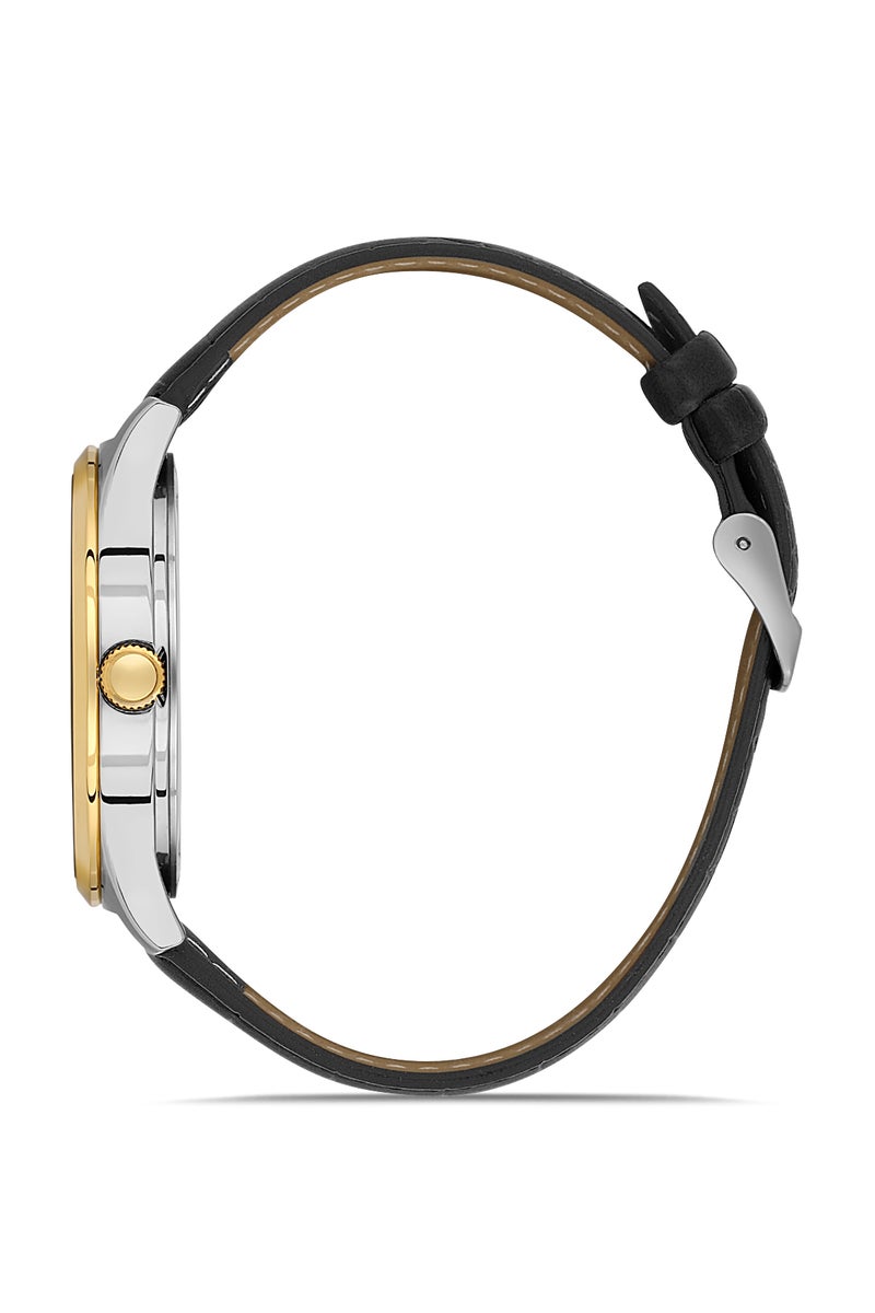 OMAX MEN’S Wrist-Watch | Analog | Leather Strap | Elegant Design - Image 2