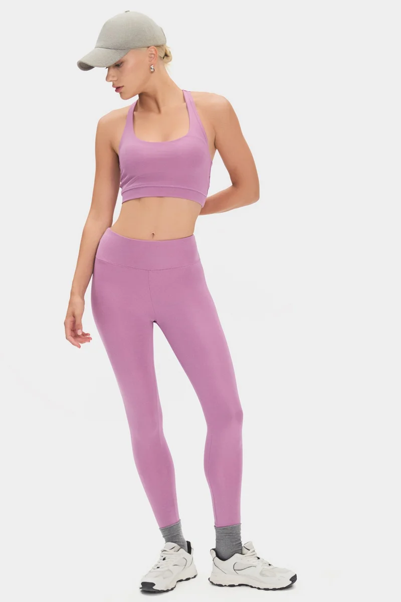 JOYSTAR Women's Halter Neck Anthracite Lightly Supported Back Detailed Coated Sports Bra