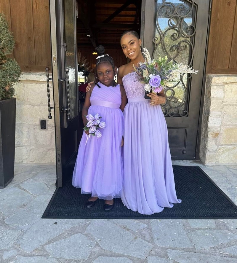 Glamulice Purple Flower Girl Dresses for Wedding Spaghetti Straps Pageant Birthday Party Dress 6 Lavender Little Girls Formal Holiday Bridesmaid Tulle Gown Daddy Daughter Dance Evening Prom Ball Gown - Image 3