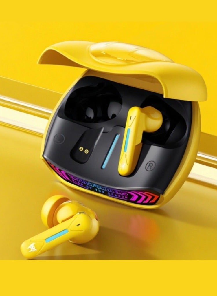 TRANSFORMERS Wireless Bluetooth Earbuds, RGB Ambient Light, Dual Game & Music Modes, Hi-Fi Stereo Sound, Low Latency Headphones TF-T97 – Bumblebee Edition - Image 3