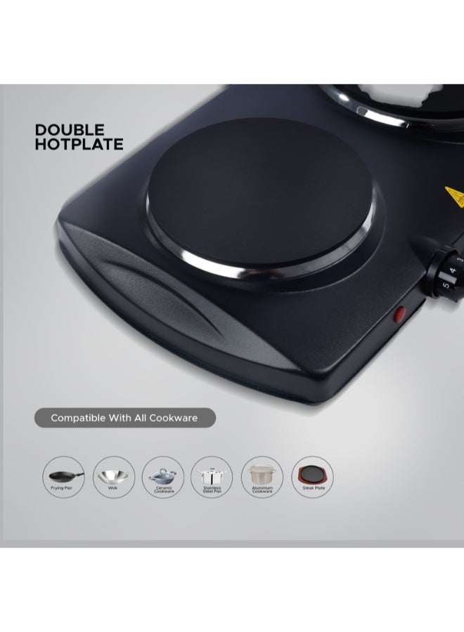 Clikon Hot Plate Double 2500 W CK4286 Black - Image 3