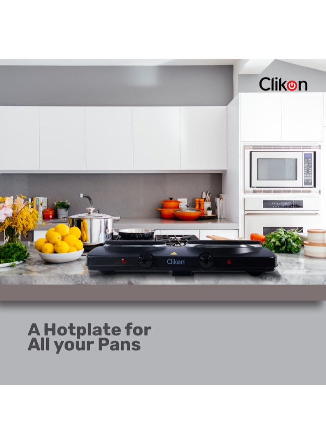 Clikon Hot Plate Double 2500 W CK4286 Black - Image 2