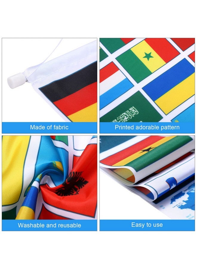 Tatuo تاتيو 2 قطع زينة أعلام العالم الدولية لافتة شرفة علم دولة لوازم حفلات كرة القدم أحداث رياضية أندية رياضية زينة حفلة عيد الميلاد زينة فصل دراسي (دول) - Image 3