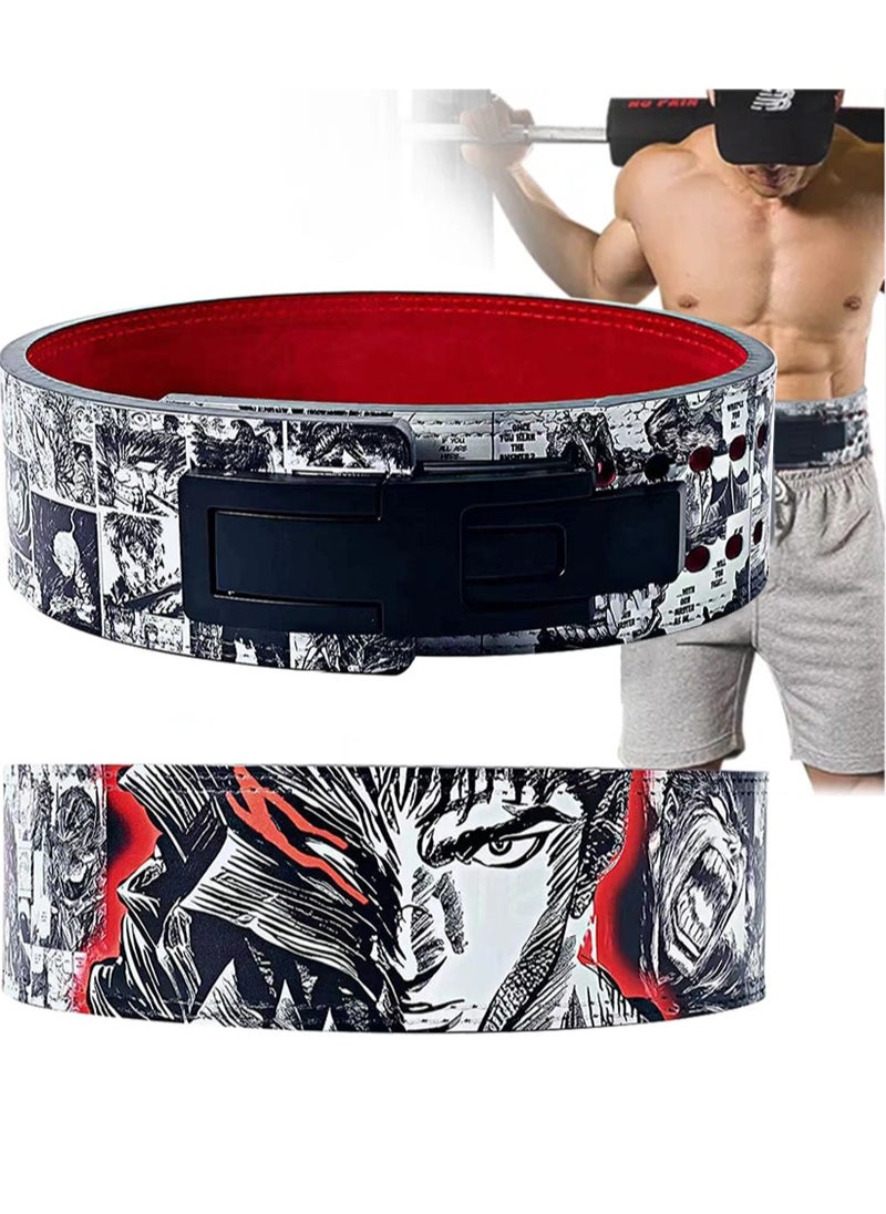 Aikanbo Powerlifting Belt，Cowhide Training Hard Pull Weight Belt，Padded Training Belt for Men and Women, Heavy Duty Back Support Belt for Powerlifting, Squats, Deadlifts, Strength Training- L Size  - Image 1
