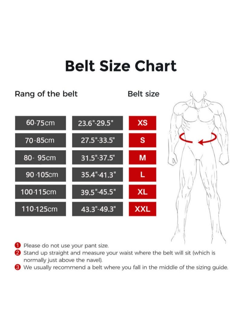 Aikanbo Powerlifting Belt，Cowhide Training Hard Pull Weight Belt，Padded Training Belt for Men and Women, Heavy Duty Back Support Belt for Powerlifting, Squats, Deadlifts, Strength Training- L Size  - Image 3