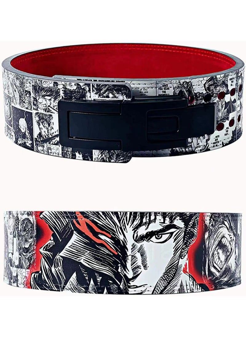 Aikanbo Powerlifting Belt，Cowhide Training Hard Pull Weight Belt，Padded Training Belt for Men and Women, Heavy Duty Back Support Belt for Powerlifting, Squats, Deadlifts, Strength Training- L Size  - Image 5
