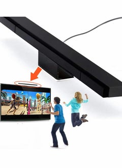 Sensor Bars, USB Wired Sensor Bar for Wii Games, SYOSI, Replacement Infrared IR Ray Motion Sensor Signal Receiver for Nintendo Wii/Wii U Console, with Stable Stand (Black)