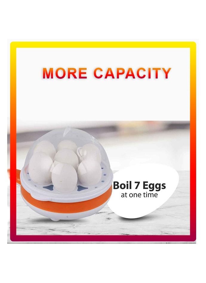 DBLEW - Automatic 2 in 1 Multifunctional Electric 7 Egg Boiler Roaster Heater Fryer Cooker Steamer with Non Stick Frying Pan - Image 1