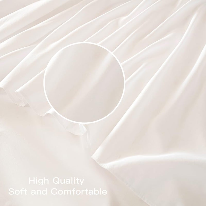 TSUTOMI White Bed Skirt Twin Size Ruffled Bed Skirt with Split Corners  Twin Bed Skirt 22 Inch Drop  Twin Size Bed Skirt White for Ruffled Bed Skirt with Split Corners  Bed Skirt Twin Size - Image 5