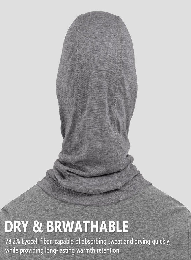 Fullsheild Summer Cooling Balaclava Face Mask Breathable Merino Wool for Men Women Motorcycle Balaclava Snowboarding Gear Winter Ski Mask Grey - Image 4
