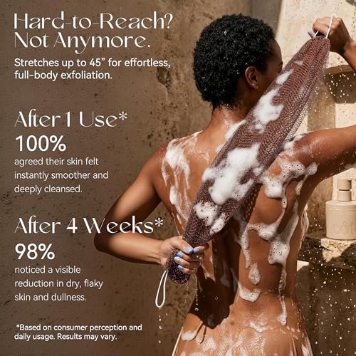 CORATED African Net Sponge with Knots Authentic, Shower Loofah Exfoliating Bath Sponge, Body Scrubber for Women Daily Use Body Care, Travel Portable Bath Accessories for Bathroom - Image 5