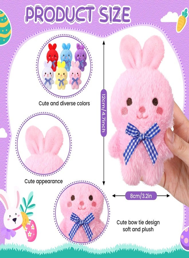 Blueweenly 24 Pcs Easter Bunny Stuffed Animal Bulk Easter Bunny Plush Mini Rabbit Plush Tiny Rabbits Plushies Dolls for Gift Easter Baskets Filler Party Favors - Image 2