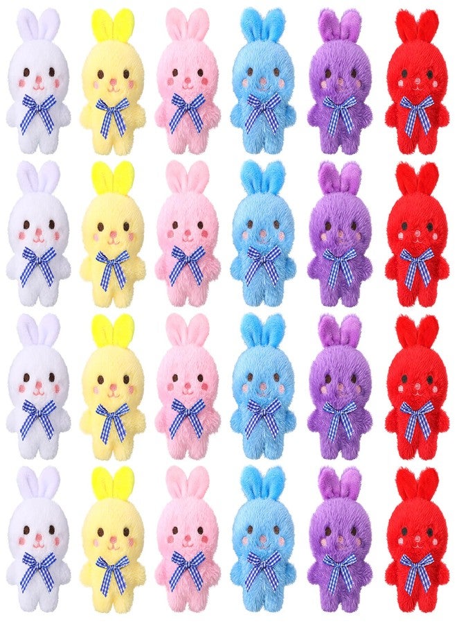 Blueweenly 24 Pcs Easter Bunny Stuffed Animal Bulk Easter Bunny Plush Mini Rabbit Plush Tiny Rabbits Plushies Dolls for Gift Easter Baskets Filler Party Favors - Image 1