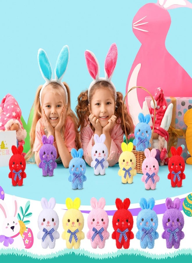 Blueweenly 24 Pcs Easter Bunny Stuffed Animal Bulk Easter Bunny Plush Mini Rabbit Plush Tiny Rabbits Plushies Dolls for Gift Easter Baskets Filler Party Favors - Image 5