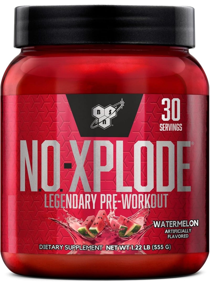 بي إس إن BSN N.O.-XPLODE، وزن 1.22 رطل (30 حصة)، نكهة البطيخ (6 عبوات في الكرتونة) - Image 3
