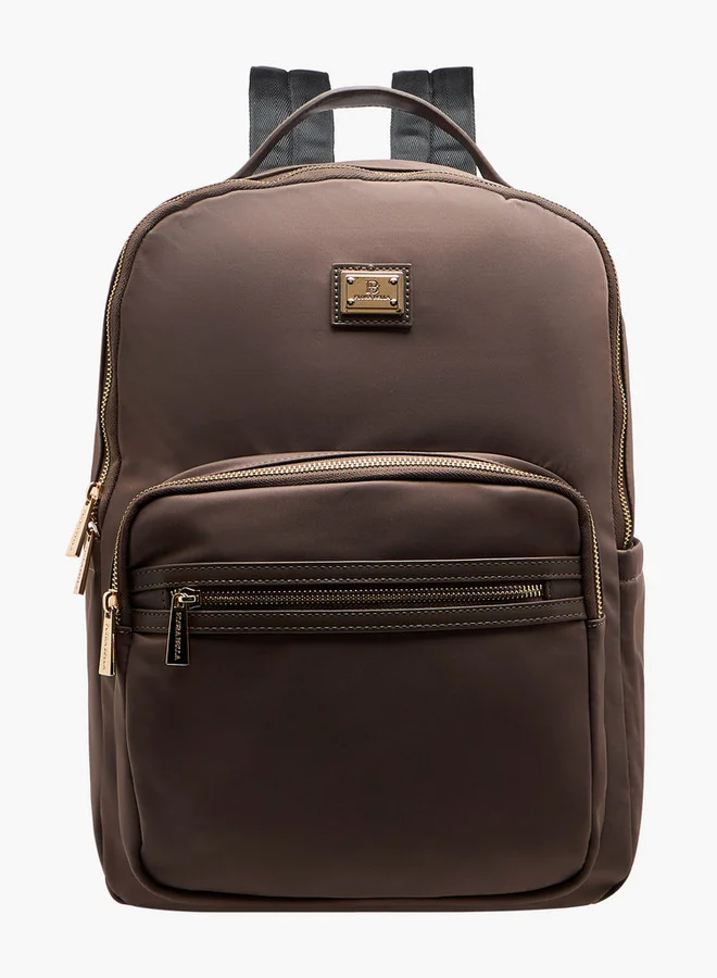 فلورا بيلا من شو إكسبرس Solid Backpack with Adjustable Straps and Zip Closure - 13x29x38 cm