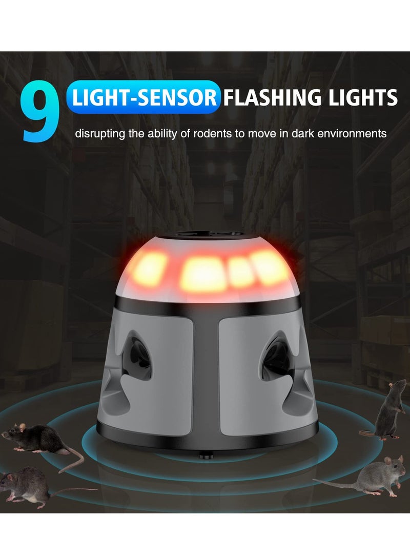 KASTWAVE  repellant للفأر ، repellent للجرذان فوق الصوتية ، 4 في 1 repellant للفئران ، تردد لردع الجرذان وضوء فلاش LED ، للاستخدام الداخلي للسناجب والفئران والجرذان والآفات  - Image 5