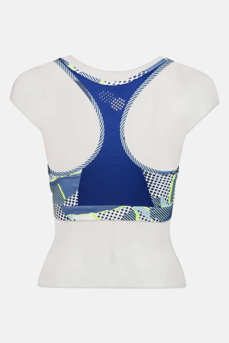 Reebok حمالة صدر رياضية غير مبطنة بطبعة شاملة للنساء، متعددة الألوان - Image 3