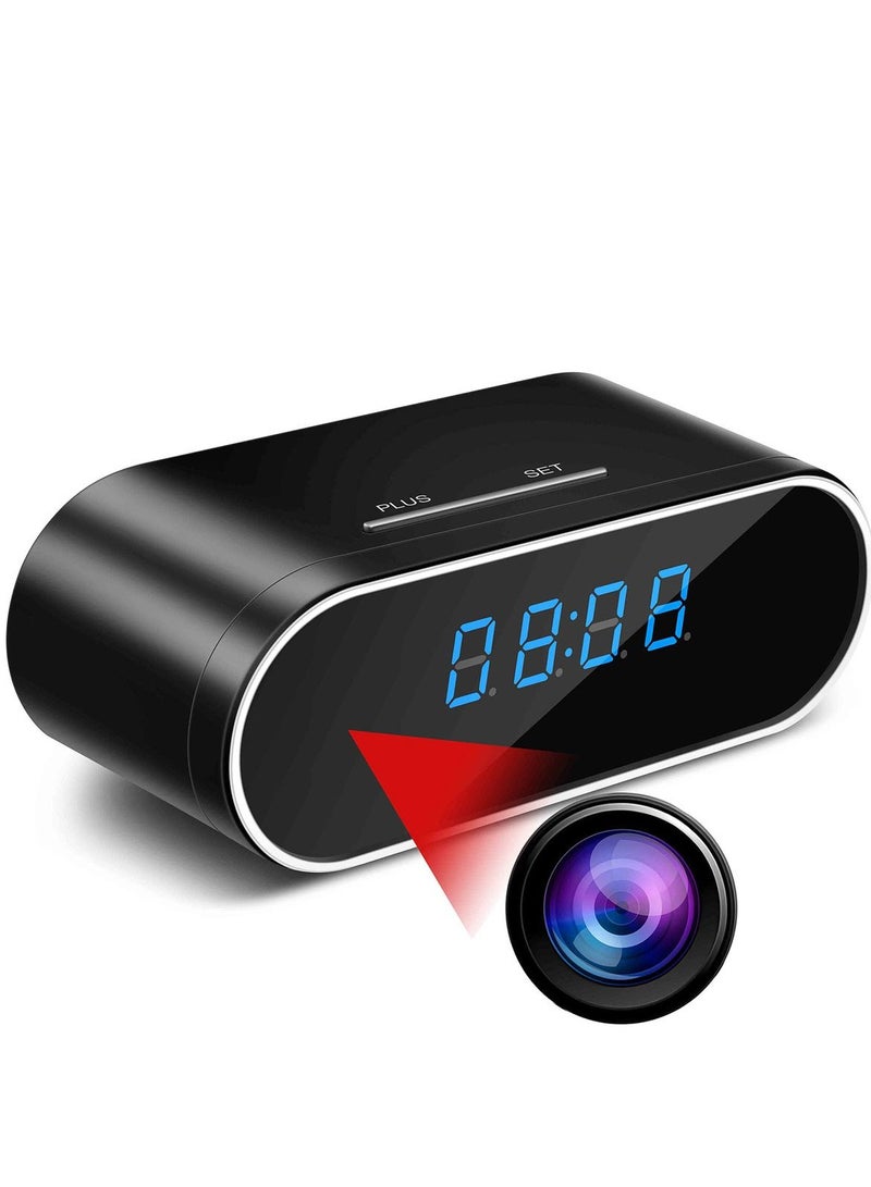 HD WIFI Clock Camera Table Clock Surveillance Security Camera Black - Image 1