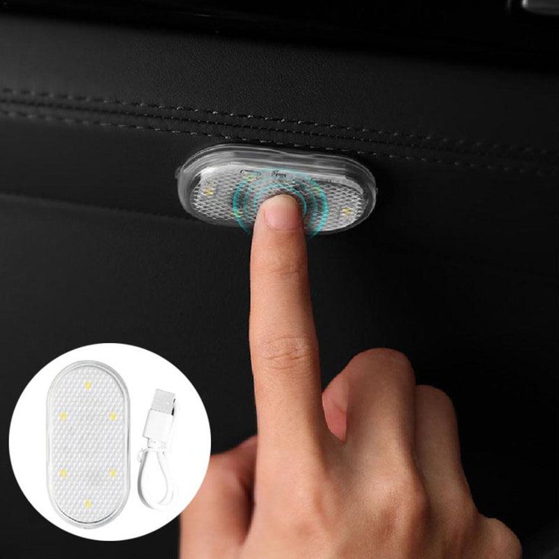 Touch Reading Light 1 Size White: One Touch Lighting - Space Saving USB Rechargeable Book Light for Home, Car, Dark Storage Compartments - Image 1