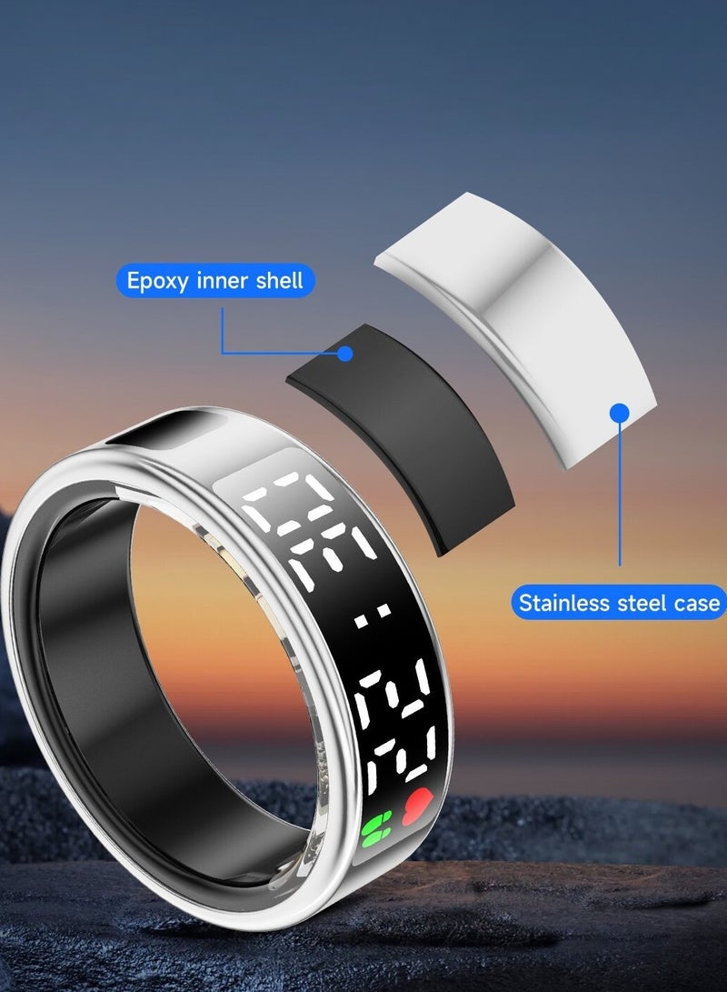 Smart Ring Health Tracker, Anillo Inteligente para Hombre, Health Rings for Women  Men, Long Lasting Batteries Sleep Ring, Waterproof Fitness Tracker   Inner diameter 19.9mm - Image 1
