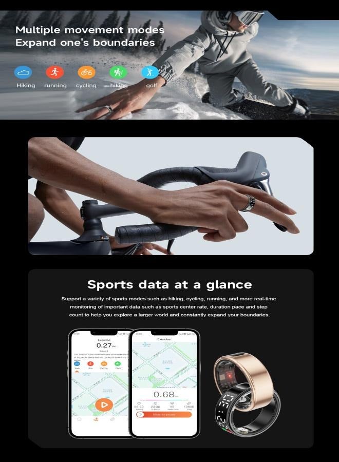Smart Ring Health Tracker, Anillo Inteligente para Hombre, Health Rings for Women  Men, Long Lasting Batteries Sleep Ring, Waterproof Fitness Tracker   Inner diameter 19.9mm - Image 2