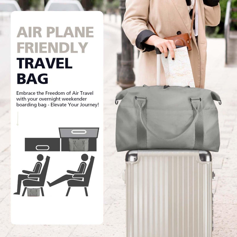 TOPBAG Travel Duffle Bag, Waterproof Weekender Bag Carry On Tote Bags for Women, Travel Essentials Sport Gym Bag for Men, Hospital Bag for Labor and Delivery, Overnight Bag Luggage Bag with Trolley Sleeve - Image 2