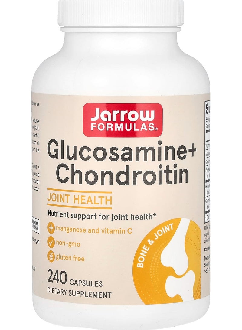 jarrow formulas Glucosamine + Chondroitin, 240 Capsules