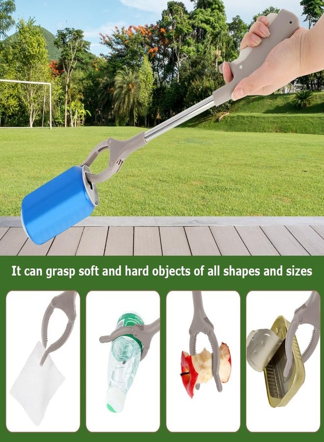 EMVANV Grabber Tool, 2pcs 40cm Grabber Reacher Tool Trash Litter Picker Trash Adults Kids Senior Reacher Claw Rubbish Tong Portable Grabber Tool(Light Brown) - Image 4