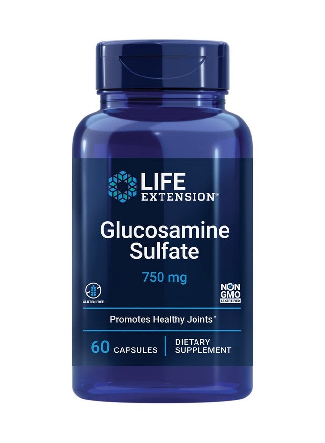 Life Extension Glucosamine Sulfate Glucosamine Supplement For Knee Comfort & Joint Health Support Nongmo Glutenfree 60 Capsules - Image 1