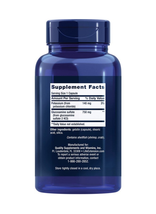Life Extension Glucosamine Sulfate Glucosamine Supplement For Knee Comfort & Joint Health Support Nongmo Glutenfree 60 Capsules - Image 2