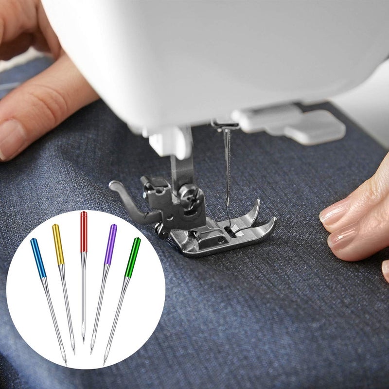 WILLBOND 30 Pcs Sewing Machine Needles Universal Regular Point Machine Needles for Home Compatible with Singer, Brother and Old Sew Machines(9, 11, 14, 16, 18,Bright Color) - Image 2
