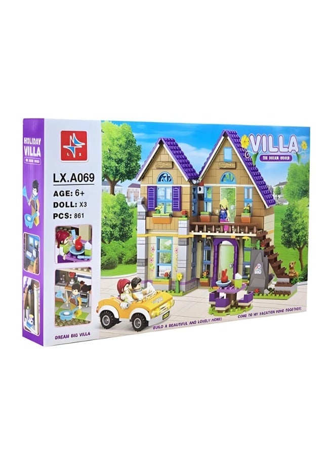 Villa The Dream World Building Bricks, 861Pcs - Image 5