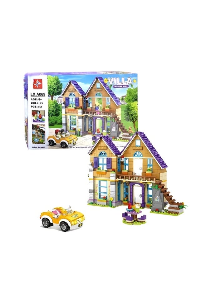 Villa The Dream World Building Bricks, 861Pcs - Image 1