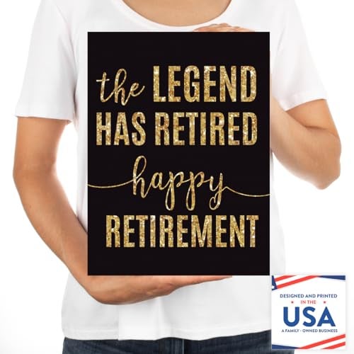 Andaz Press Funny Jumbo Retirement Card With Envelope 8.5 x 11 inch, Farewell Office, The Legend Has Retired 1-Pack, Includes Envelope - Image 4