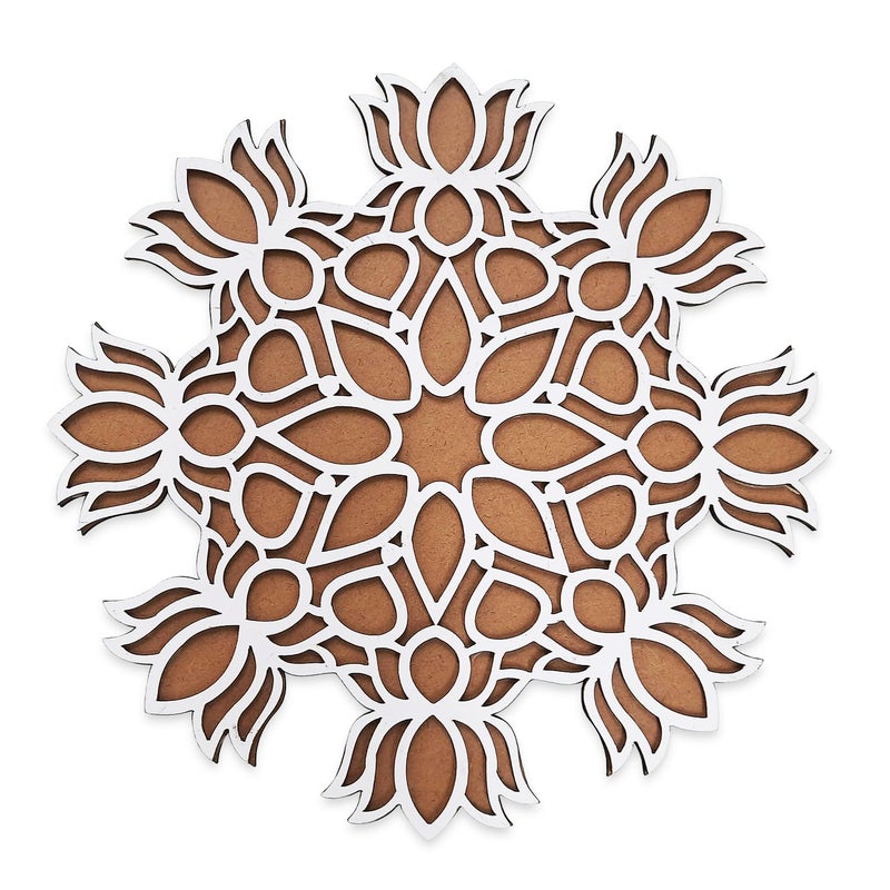 ascension Portable Rangoli(11 Inches)Stencil For Decor DIY Craft Reusable Templates For Floor Table Just Fill With Rangoli Atta Or Grains For Navratri Pongal Pooja Mandir Mats For Decoration(Design 2) - Image 4